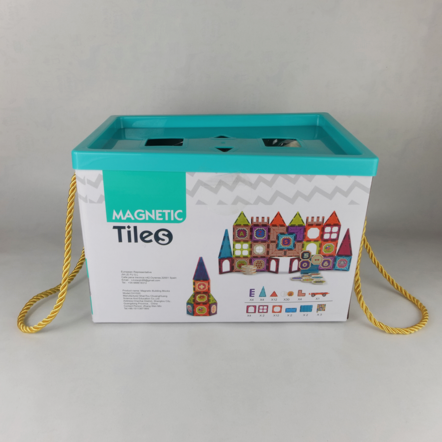 Farebná magnetická stavebnica 80 dielikov