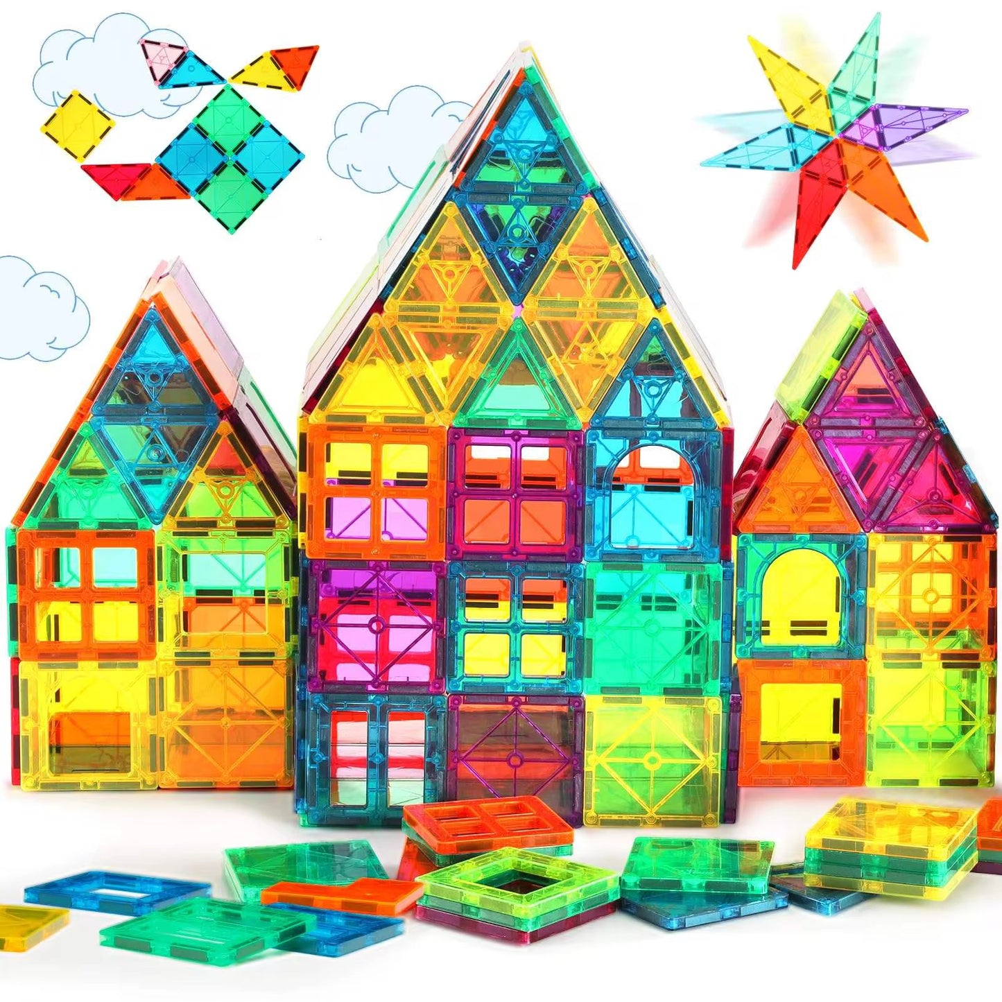 Farebná magnetická stavebnica 80 dielikov