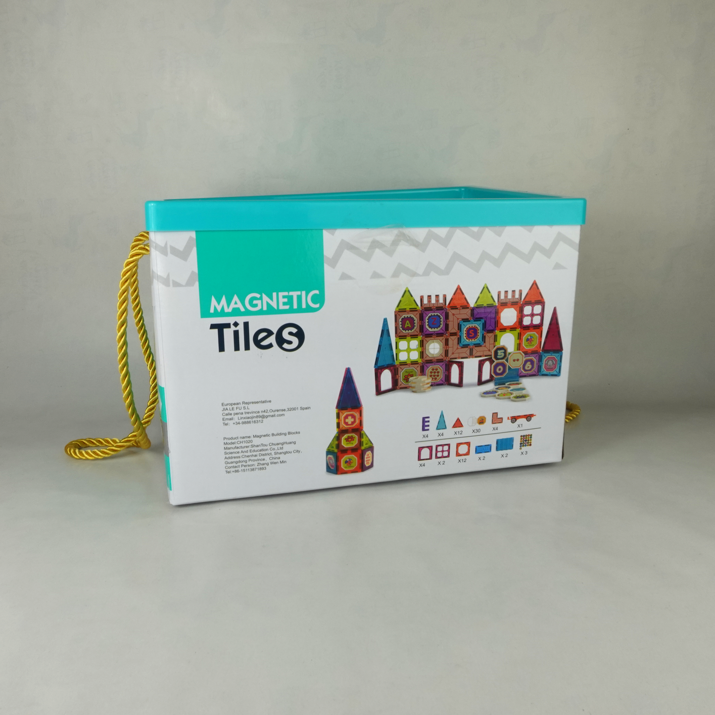 Farebná magnetická stavebnica 80 dielikov